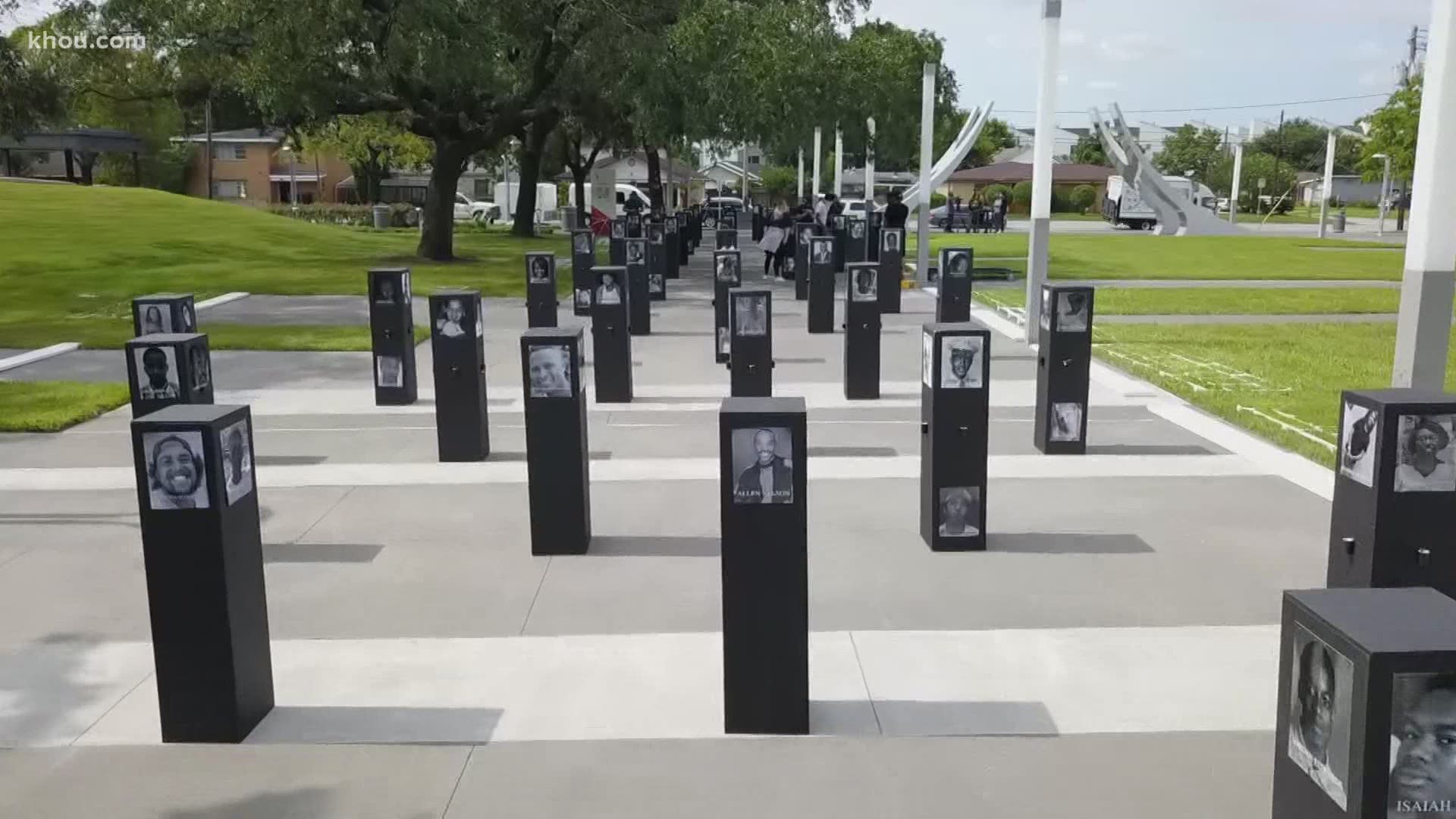 The 'Say Their Names' memorial honors minority Americans who have lost their lives to injustice and police brutality.