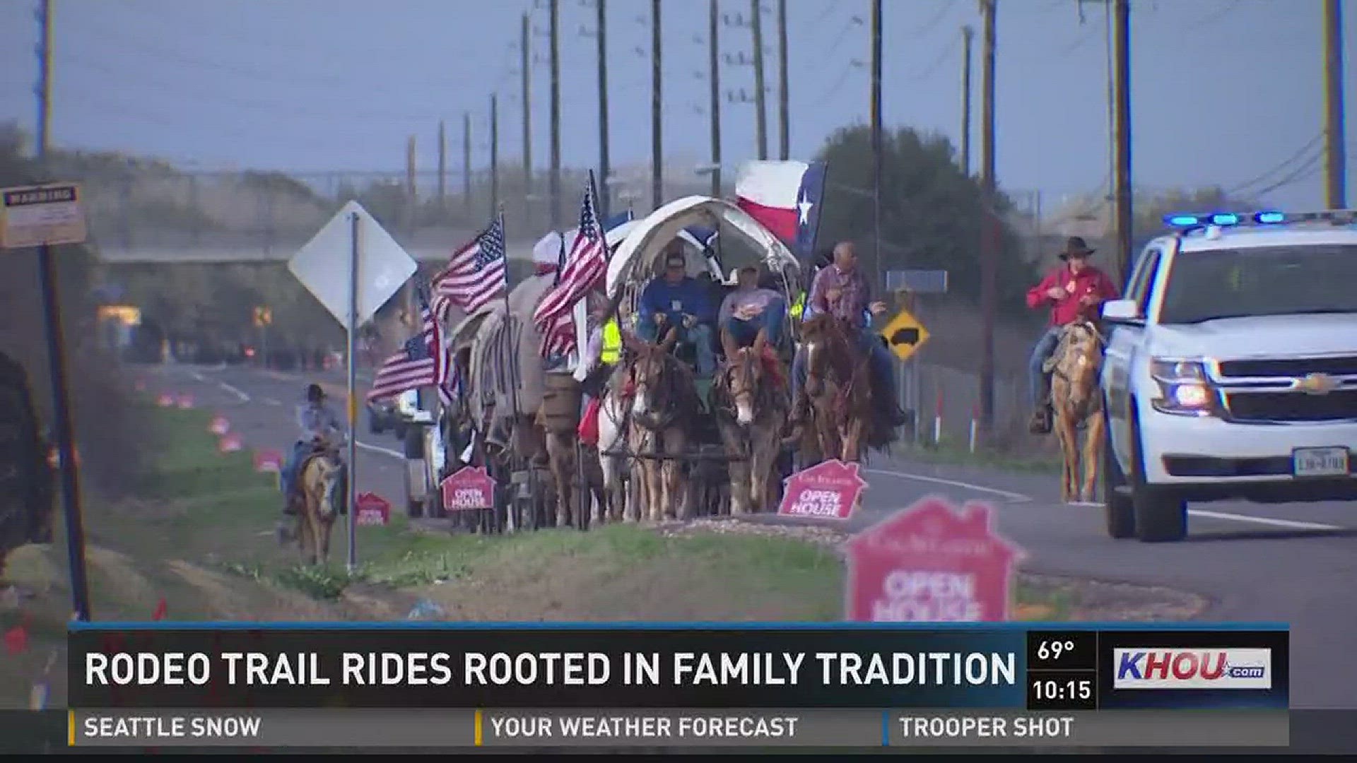 The Houston Livestock Show and Rodeo is just over a week away now and the trail rides are on their way to town.