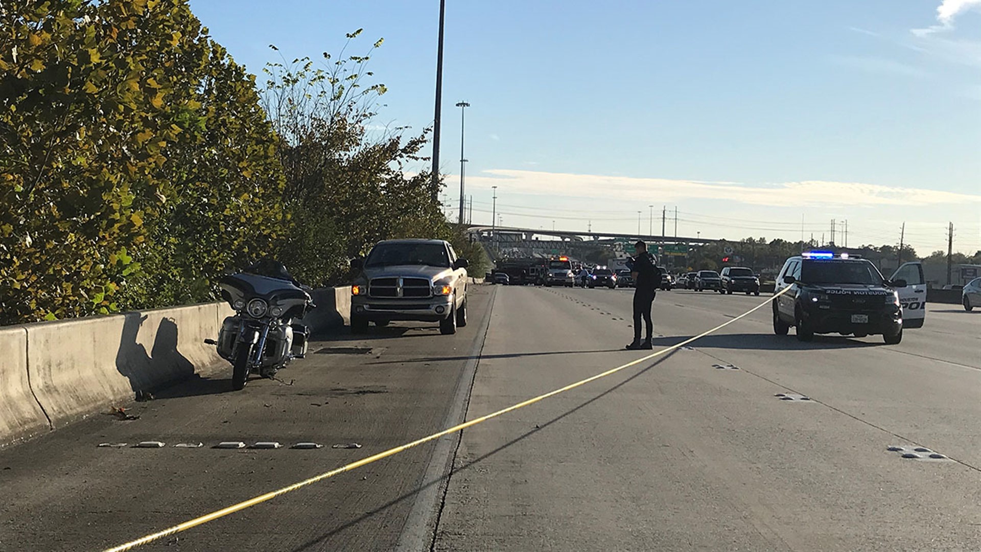 Authorities are investigating a shooting that happened on the Eastex Freeway on Sunday.