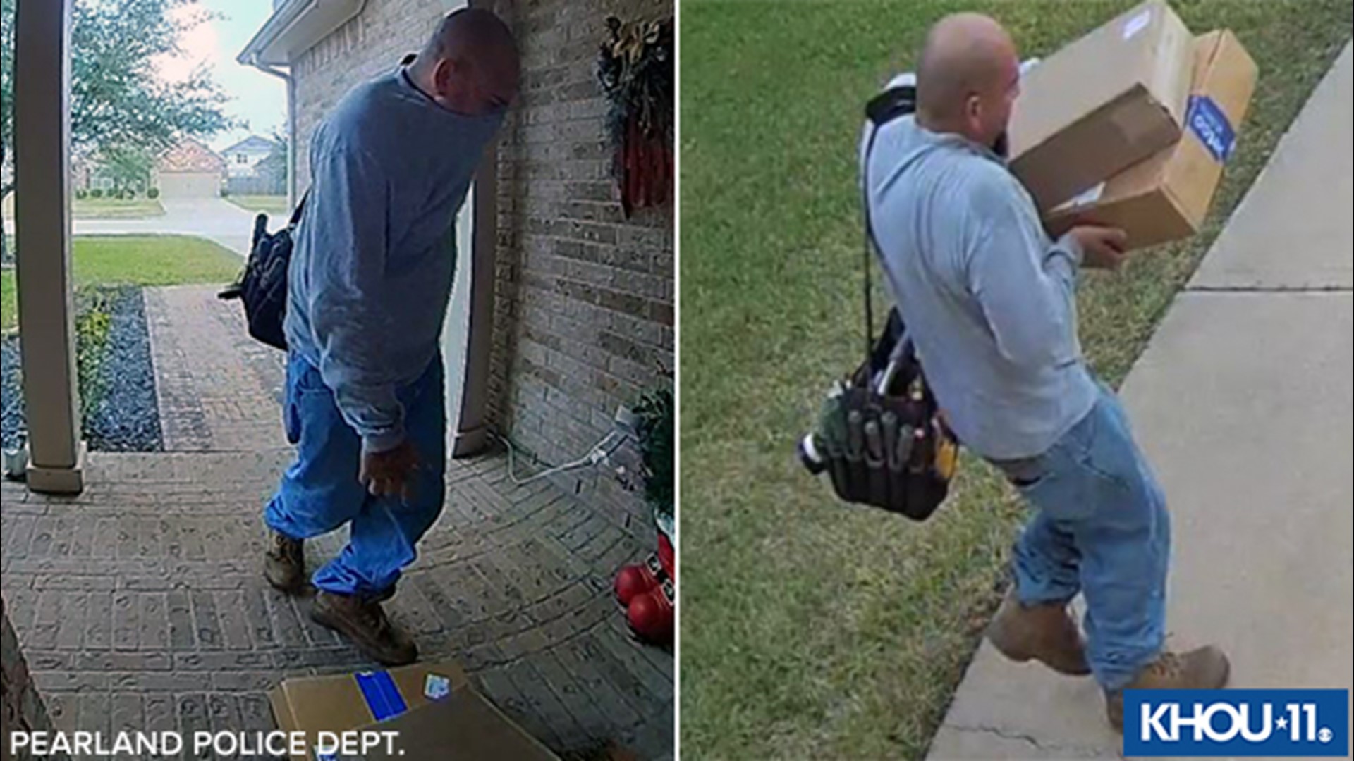 Pearland crime Package thief suspect caught with Flock system