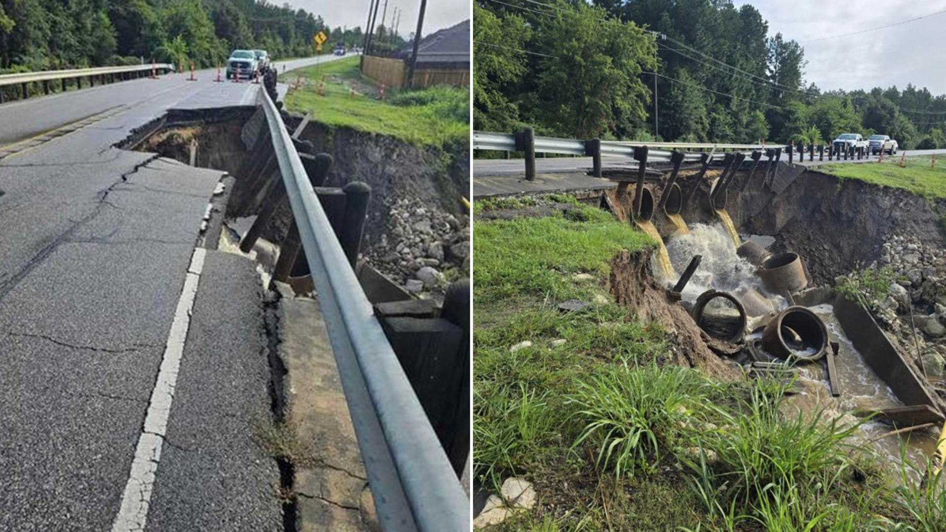 Montgomery County, Texas road washes out in heavy rain | khou.com