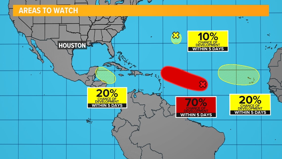 Tropical update Atlantic has four areas for possible tropical