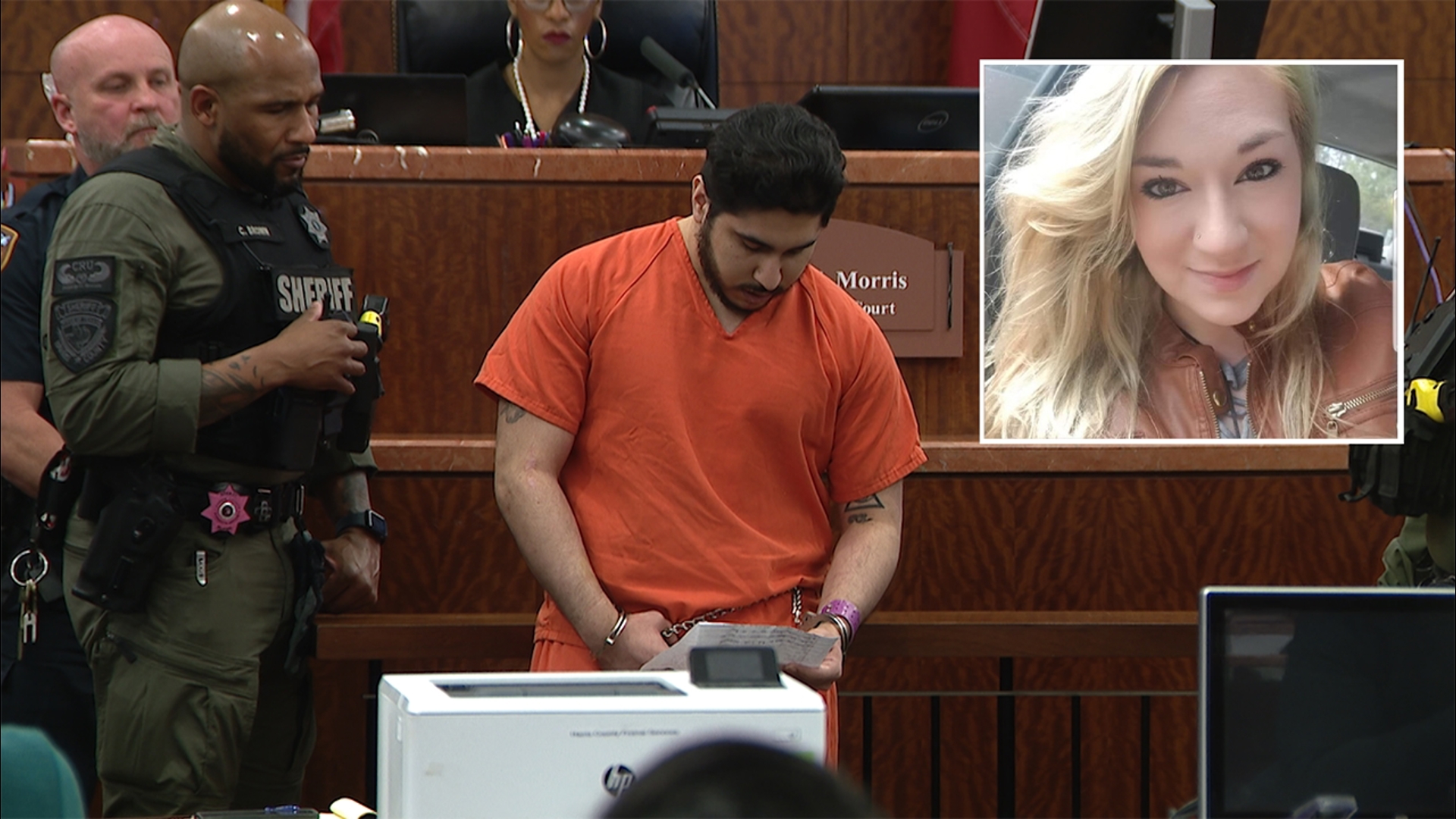 After he learned his sentence, Alex Guajardo read a handwritten note to the family of Caitlynne Guajardo in which he took full responsibility for her death.