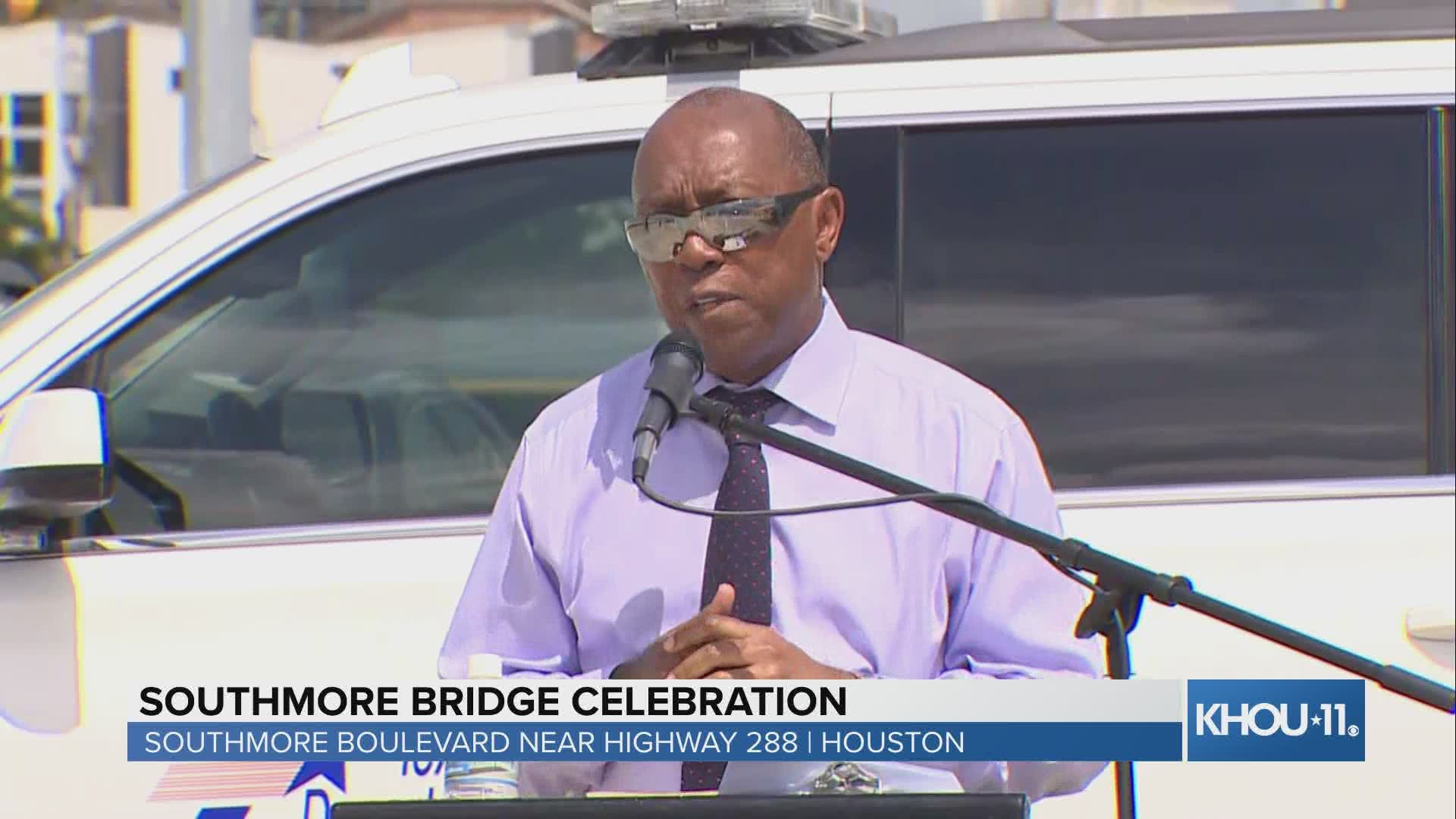 Houston Mayor Sylvester Turner says he is excited about the official completion of the Southmore Bridge after the structure was demolished nearly three years ago.