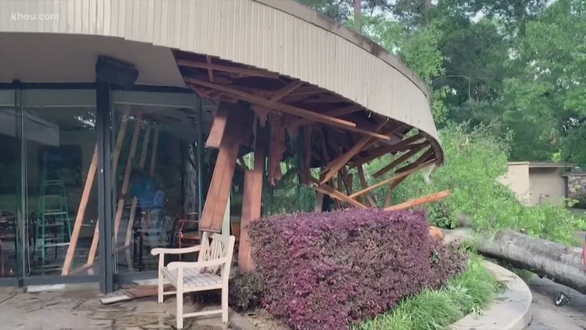 There is widespread damage from a massive storm system that blew through the Houston area.