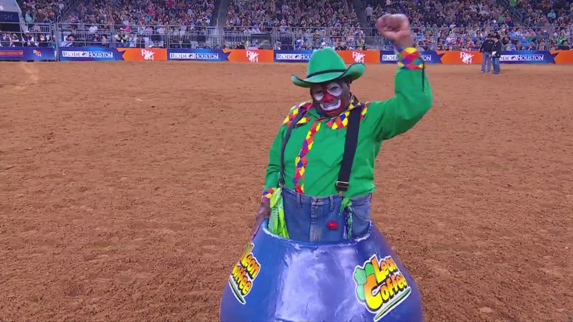 Coffee, 70, entertained Houston rodeo crowds for three decades while protecting cowboys by distracting angry bulls.