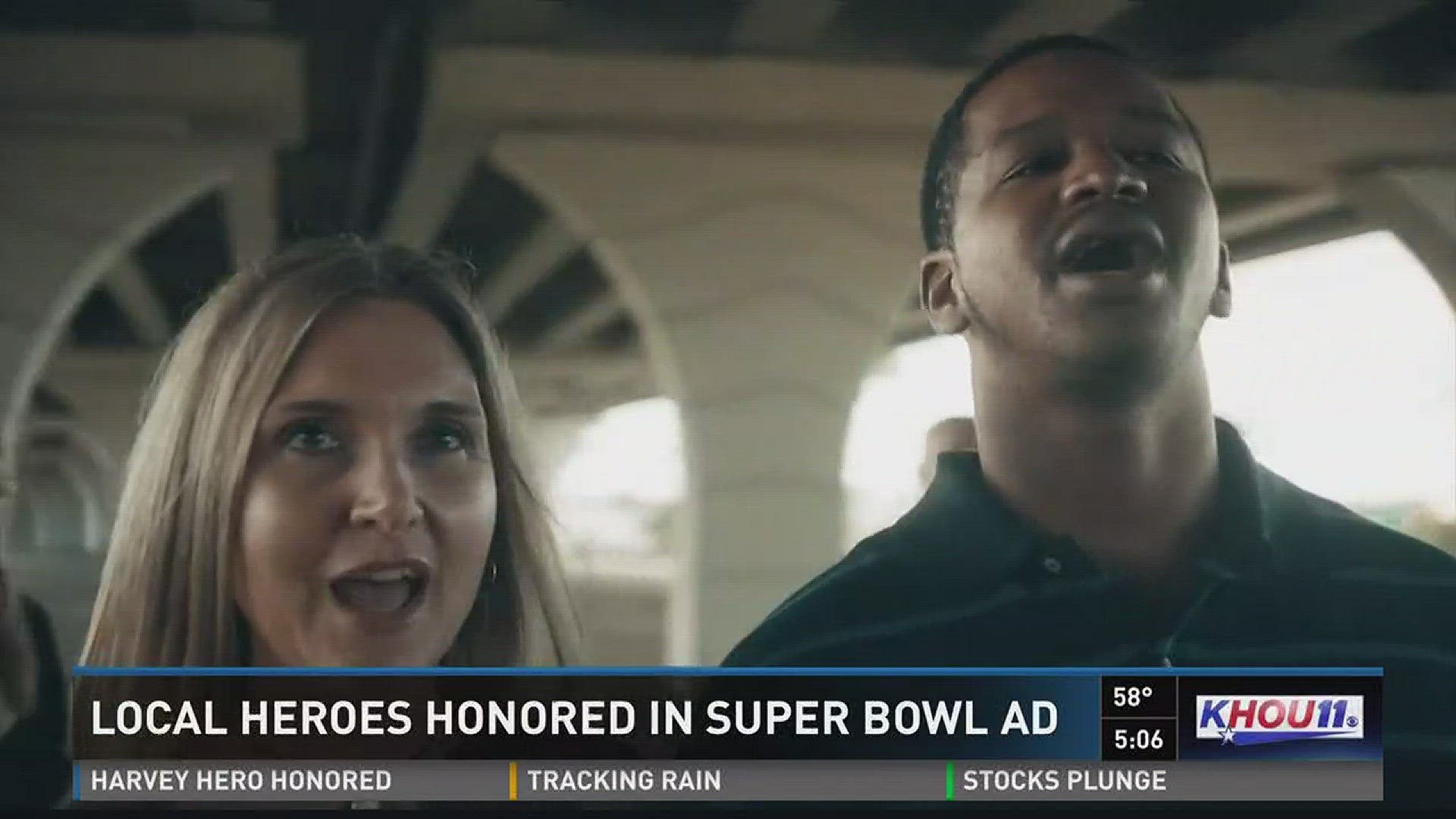 Three people from Texas were featured in Mass Mutual's Super Bowl ad Sunday night.