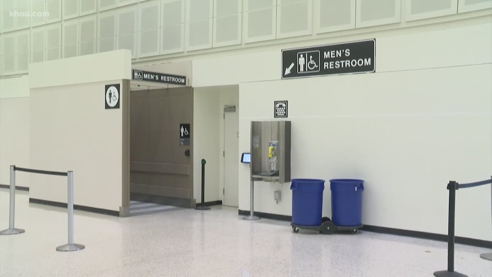 The water pressure returned to normal but people at the airport had to deal with closed restrooms and restaurants during the hours-long problem.