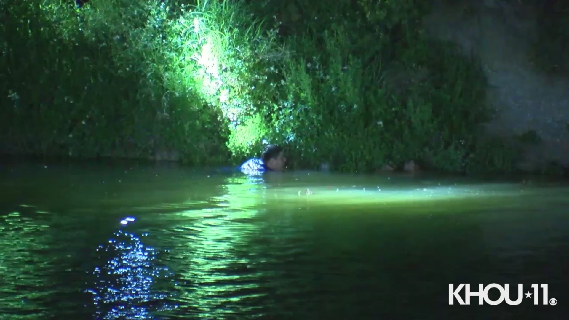 Four carjacking suspects were arrested after a chase ended with a stolen vehicle crashing into Brays Bayou overnight.