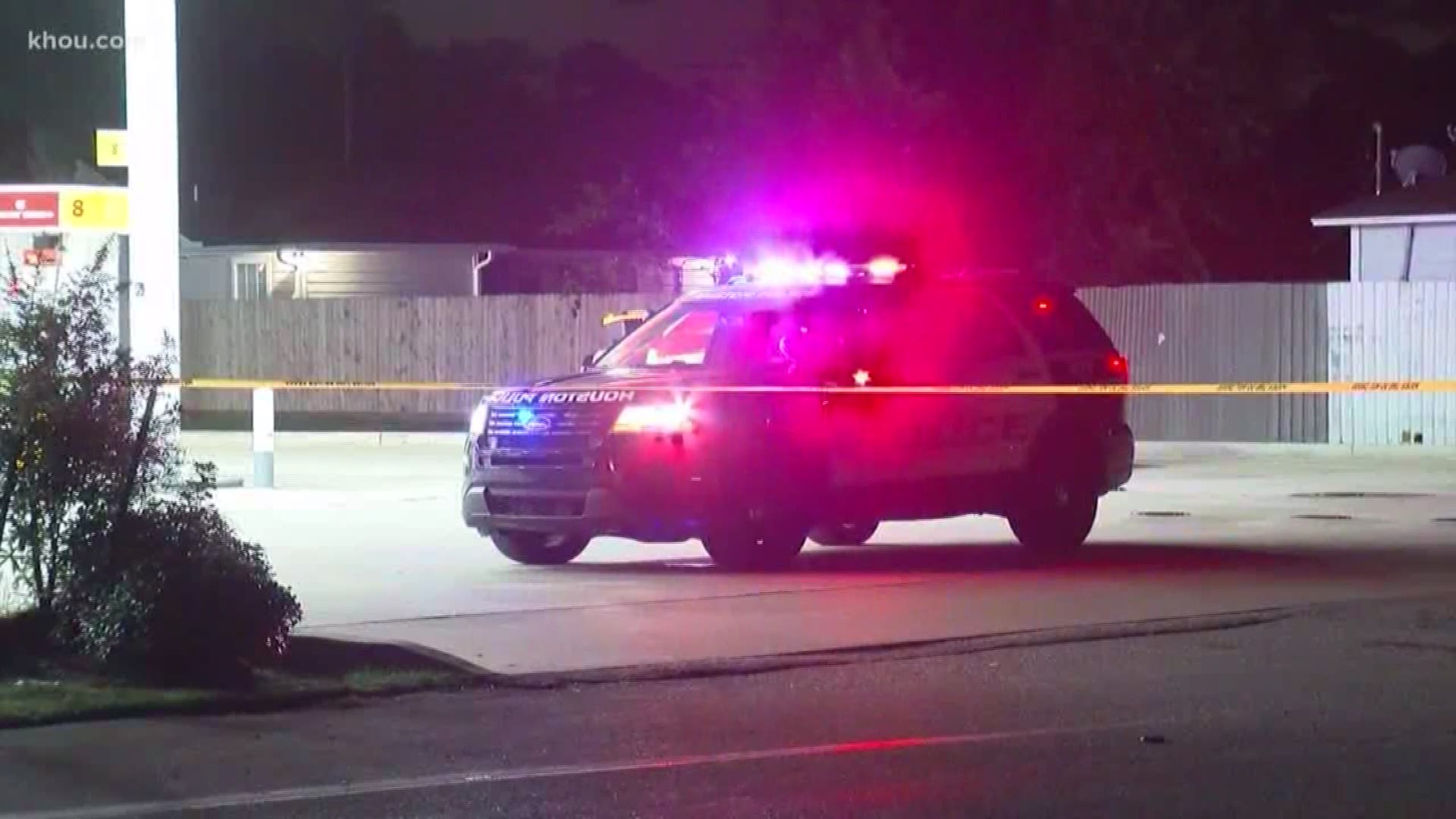 A man was shot outside a Shell gas station in north Houston.