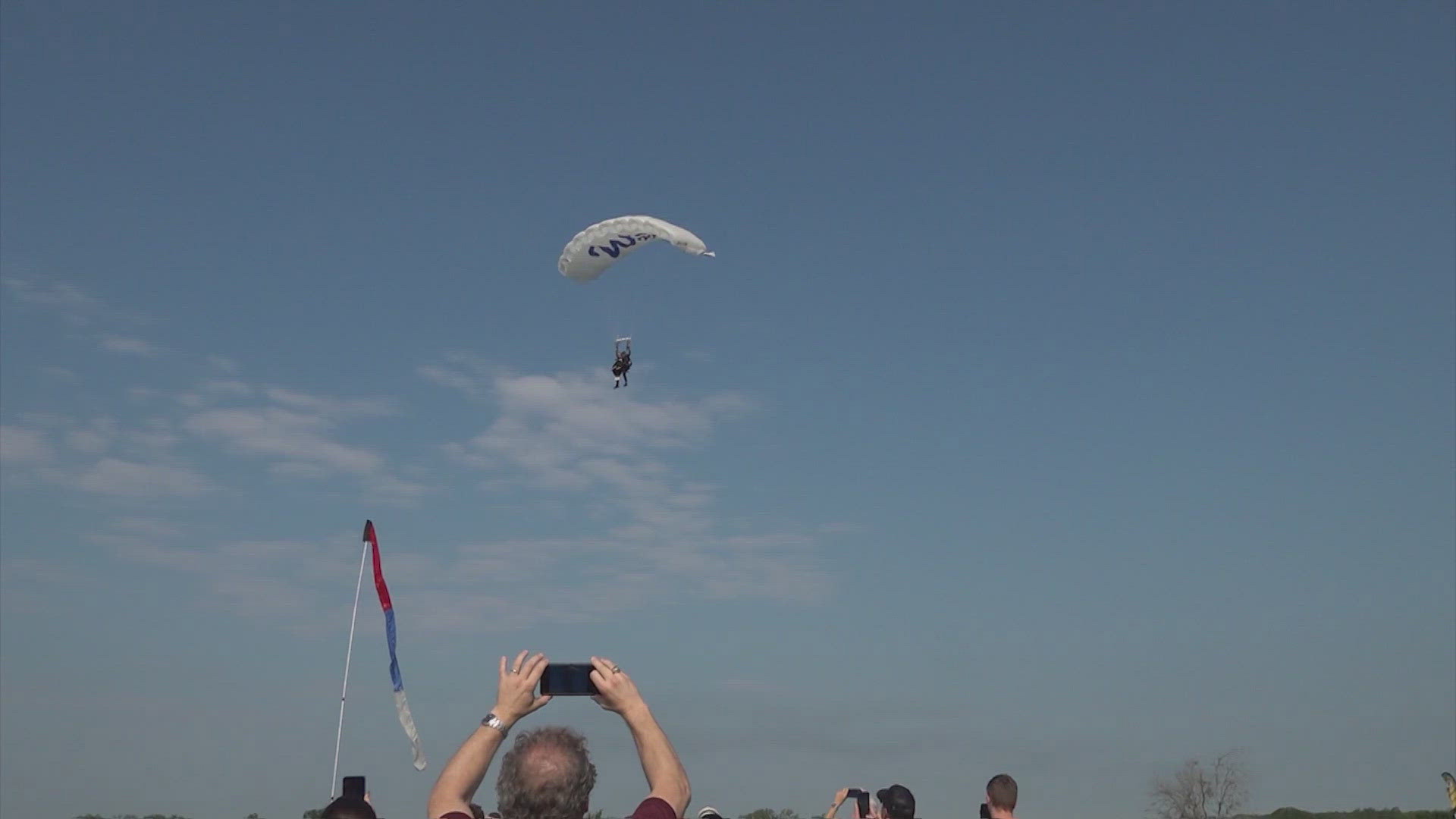 The tribute was part of this week's 41@100 celebration this week. The former president loved to skydive and even did it for his 80th and 90th birthdays.