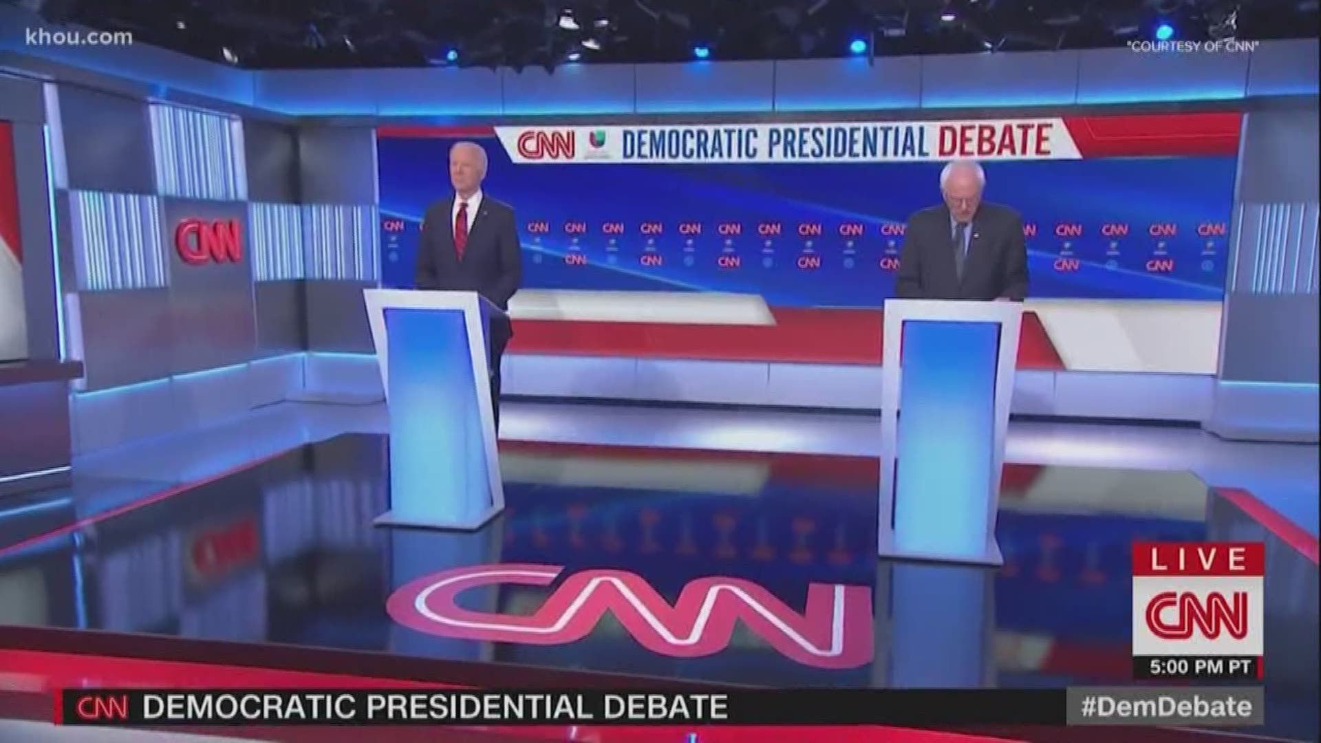 It's the first Democratic debate in two-and-a-half weeks, and the first since Biden took command of the primary race.