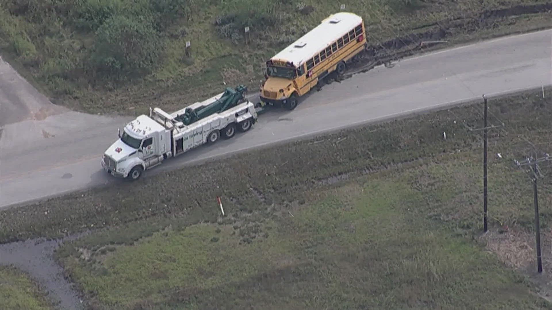 No injuries reported after Alvin ISD school bus flips on its side ...