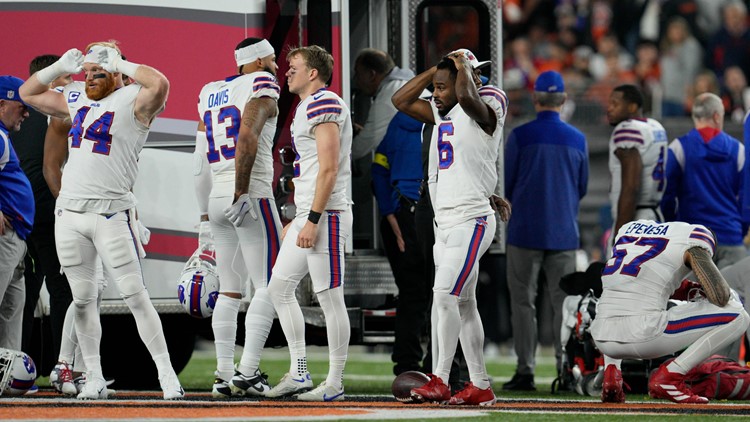 Buffalo Bills cornerback Siran Neal (33) warms up before the start of an NFL  football game against the New England Patriots, Thursday, Dec. 1, 2022, in  Foxborough, Mass. (AP Photo/Greg M. Cooper