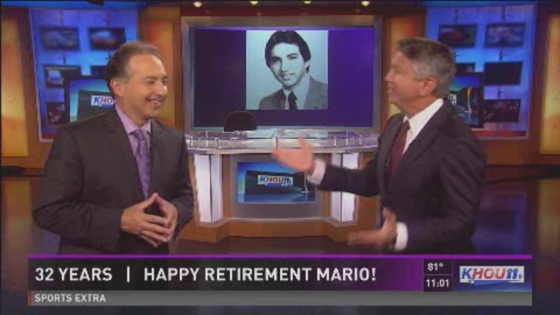 The KHOU 11 family wishes Meteorologist Mario Gomez a happy retirement! He has been a meteorologist for 32 years.