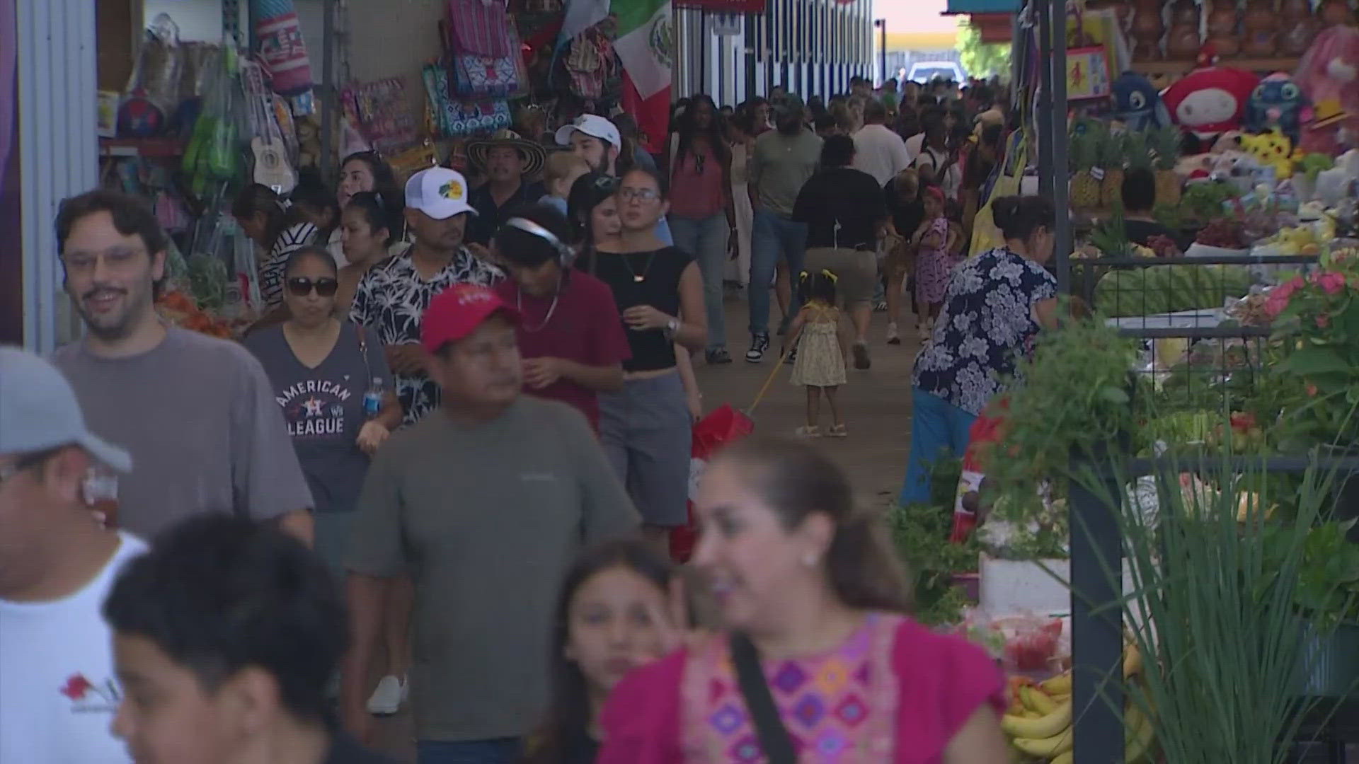 On any given weekend, the Houston Farmers Market draws in a large crowd. On Sunday, they drew in an even larger one for a Hispanic Heritage Month celebration.