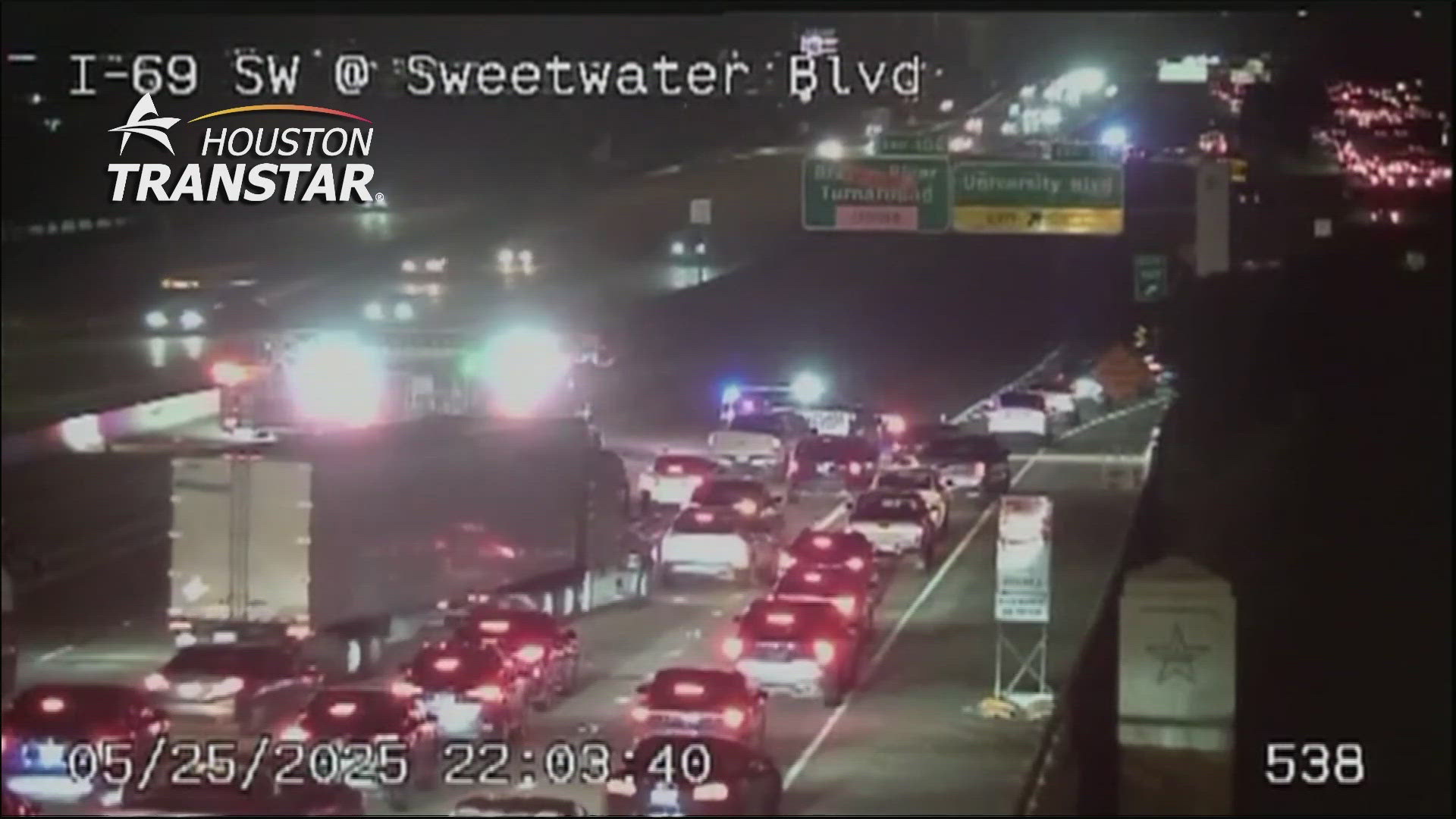At least three vehicles were involved.