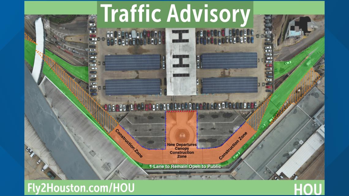 Hobby Airport begins canopy construction, causing night traffic reroutes through September