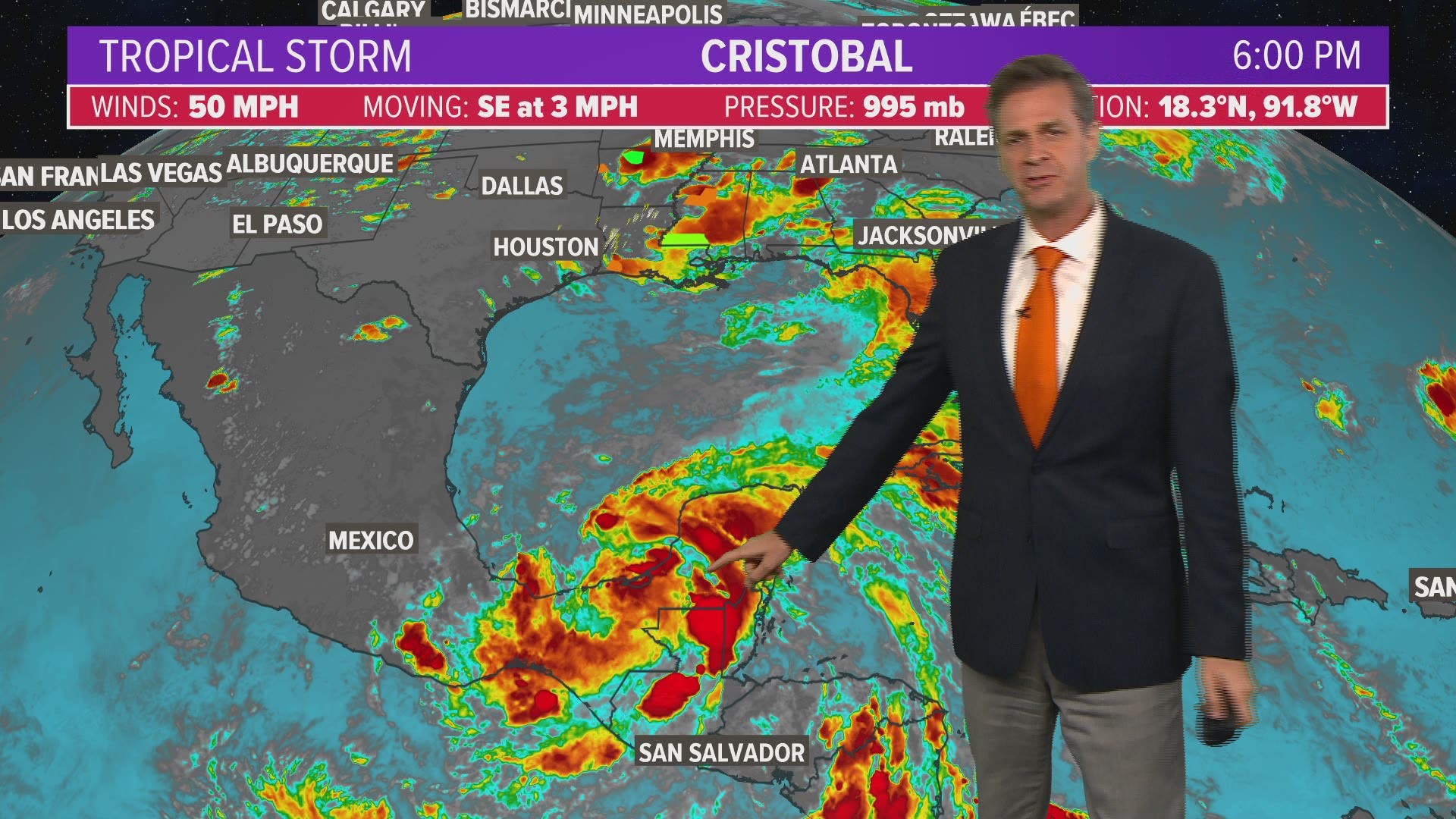 Houston Weather Radar Forecast Tropical Cristobal Update 7 Pm