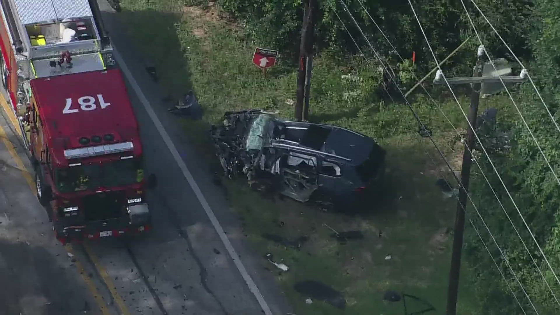 Officials said an SUV driver left his lane before hitting a dump truck head-on.