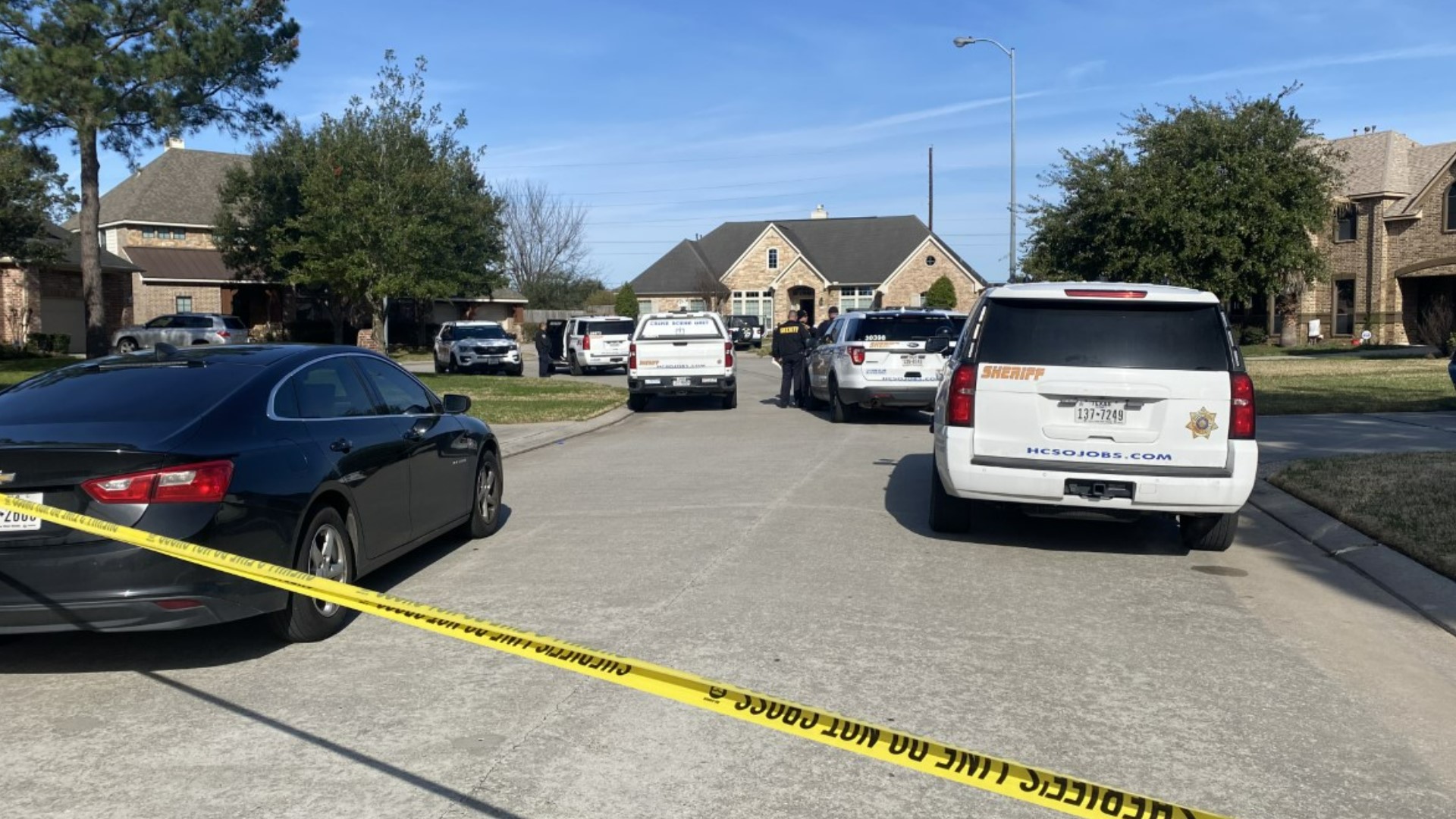 A homeowner was injured during a home invasion when he was grazed by a bullet from a gunman in the Klein area Friday morning, deputies said.