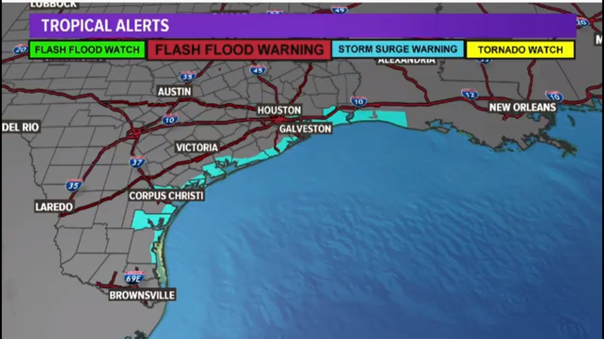 Texas residents watch Tropical Storm Beta track in Gulf of Mexico ...