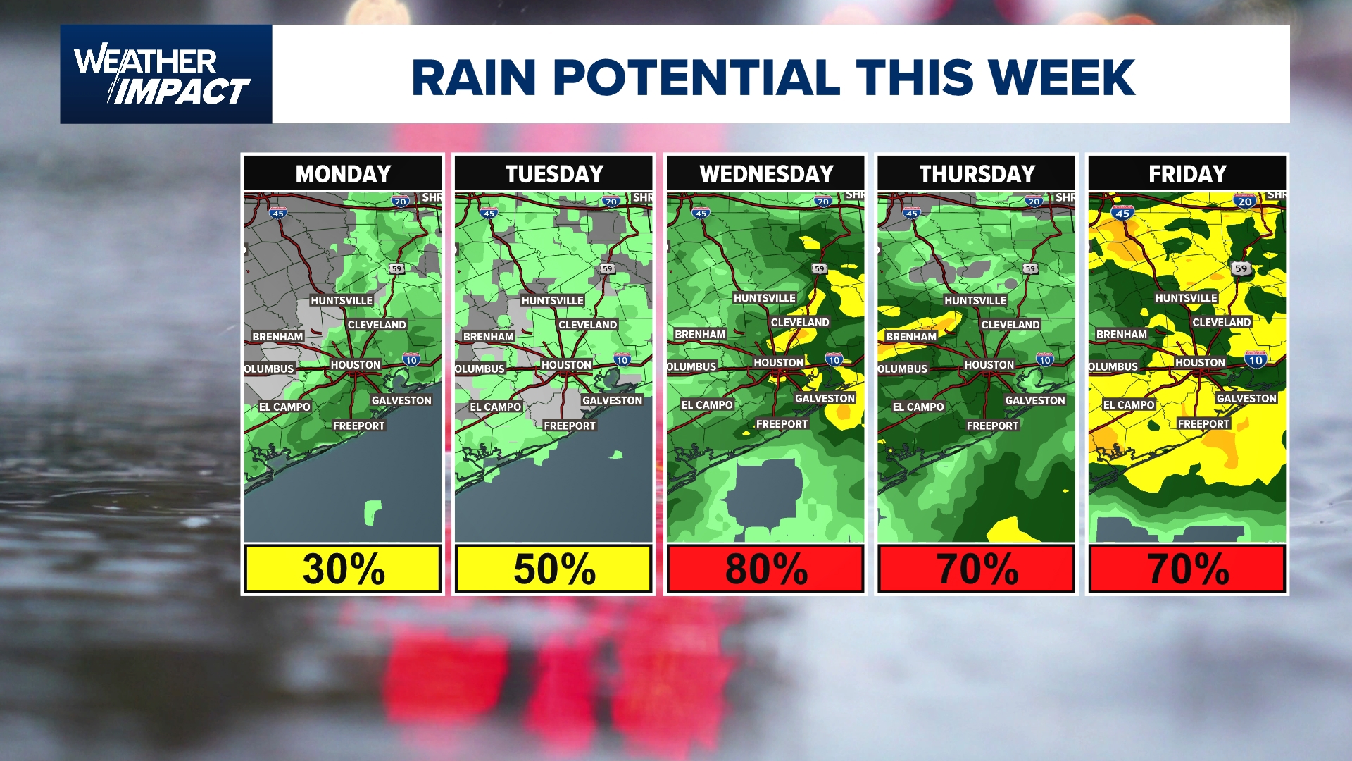 Houston could be in for a rainy stretch this week | khou.com