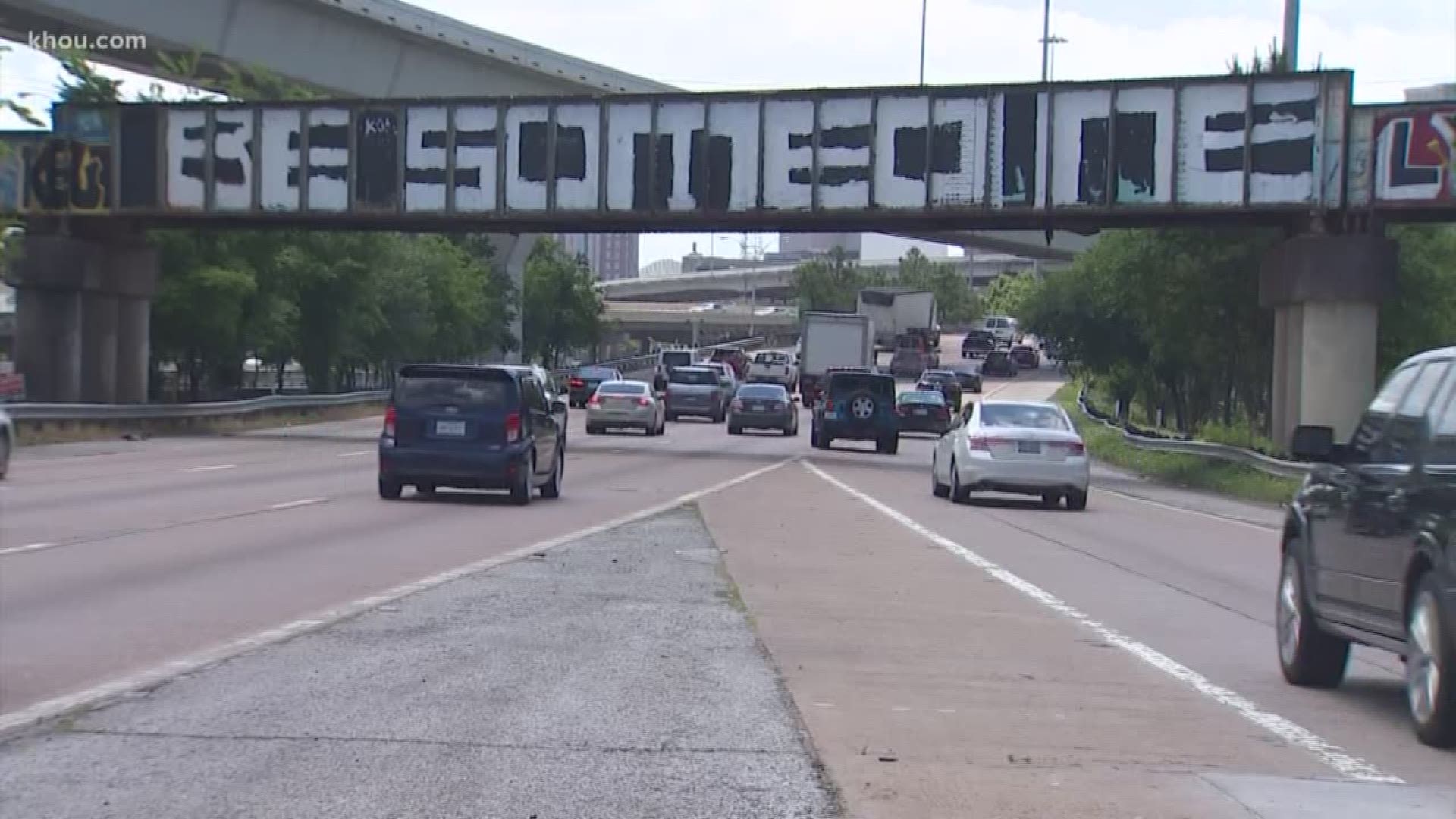 Who Keeps Painting 'Be Someone' on a Prominent Houston Bridge? - WSJ