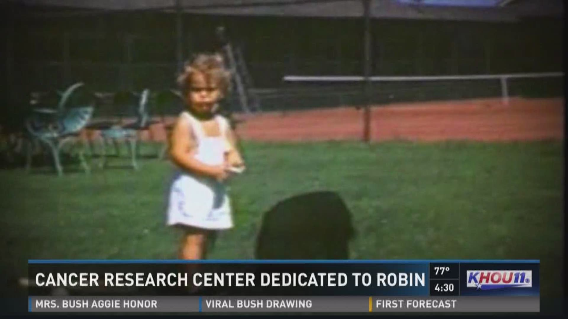 Barbara Bush's legacy will live on through the thousands of lives she touched, including childhood cancer patients like her late daughter Robin. Robin Bush would've been 68 years old today if leukemia hadn't ended her life at the age of 3. 