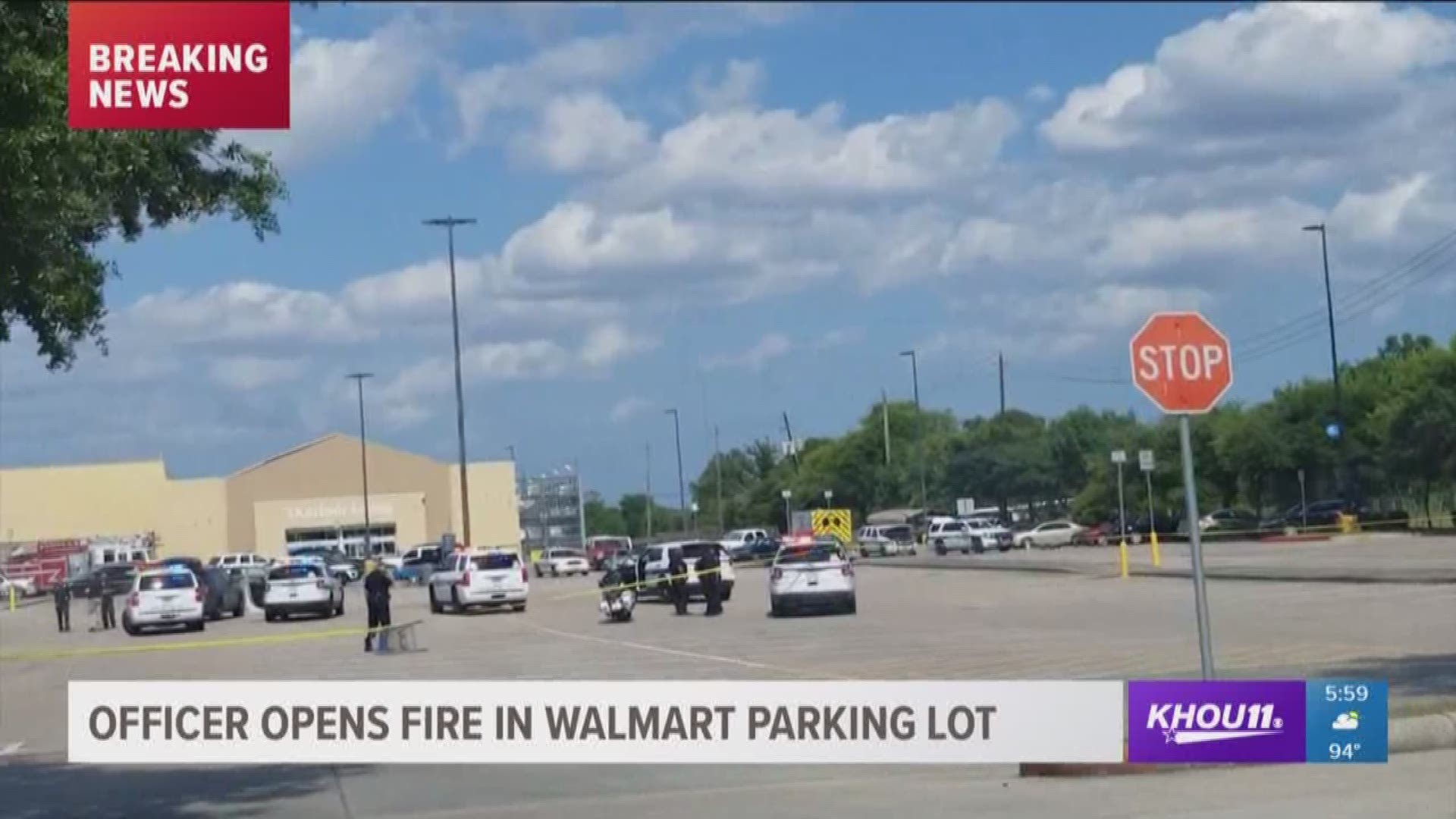 Officer opens fire in Walmart parking lot | khou.com