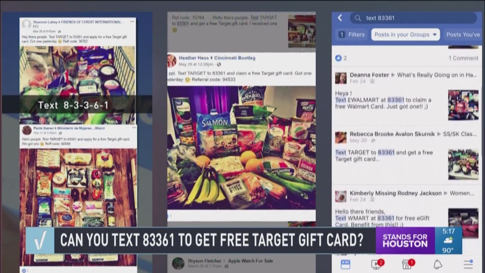 One post going around claims you can text "Target" to 83361 to get a free gift card to the store. We contacted Target and the company says it's a scam.