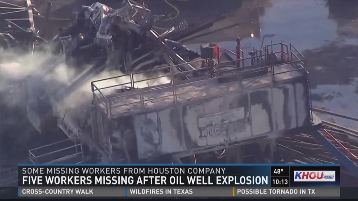 Five workers missing after oil well explosion in Oklahoma