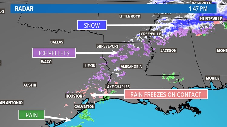 How To Spot Differences Between Snow Sleet Freezing Rain Khou How To Spot Differences Between Snow Sleet Freezing Rain Khou