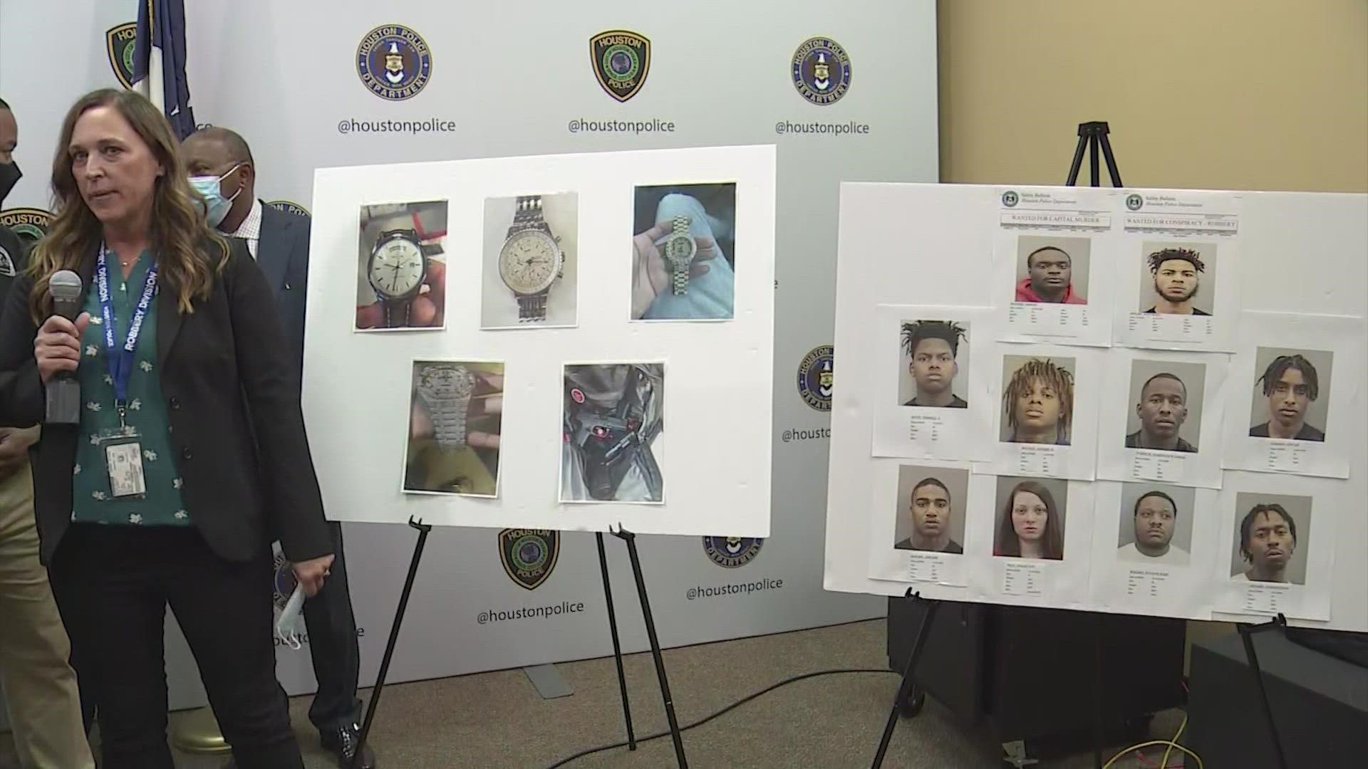 HPD along with the ATF  has announced the arrests of 24 suspects who were involved in an organized crime ring that targeted Houston's high-end areas.