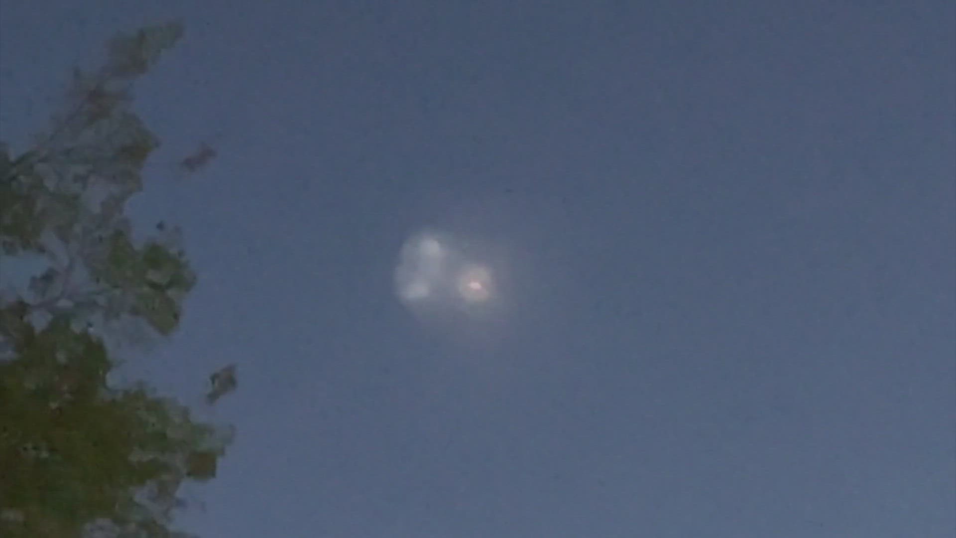 The SpaceX Falcon 9 rocket that launched from Florida on Monday, March 25 was seen across Texas.
