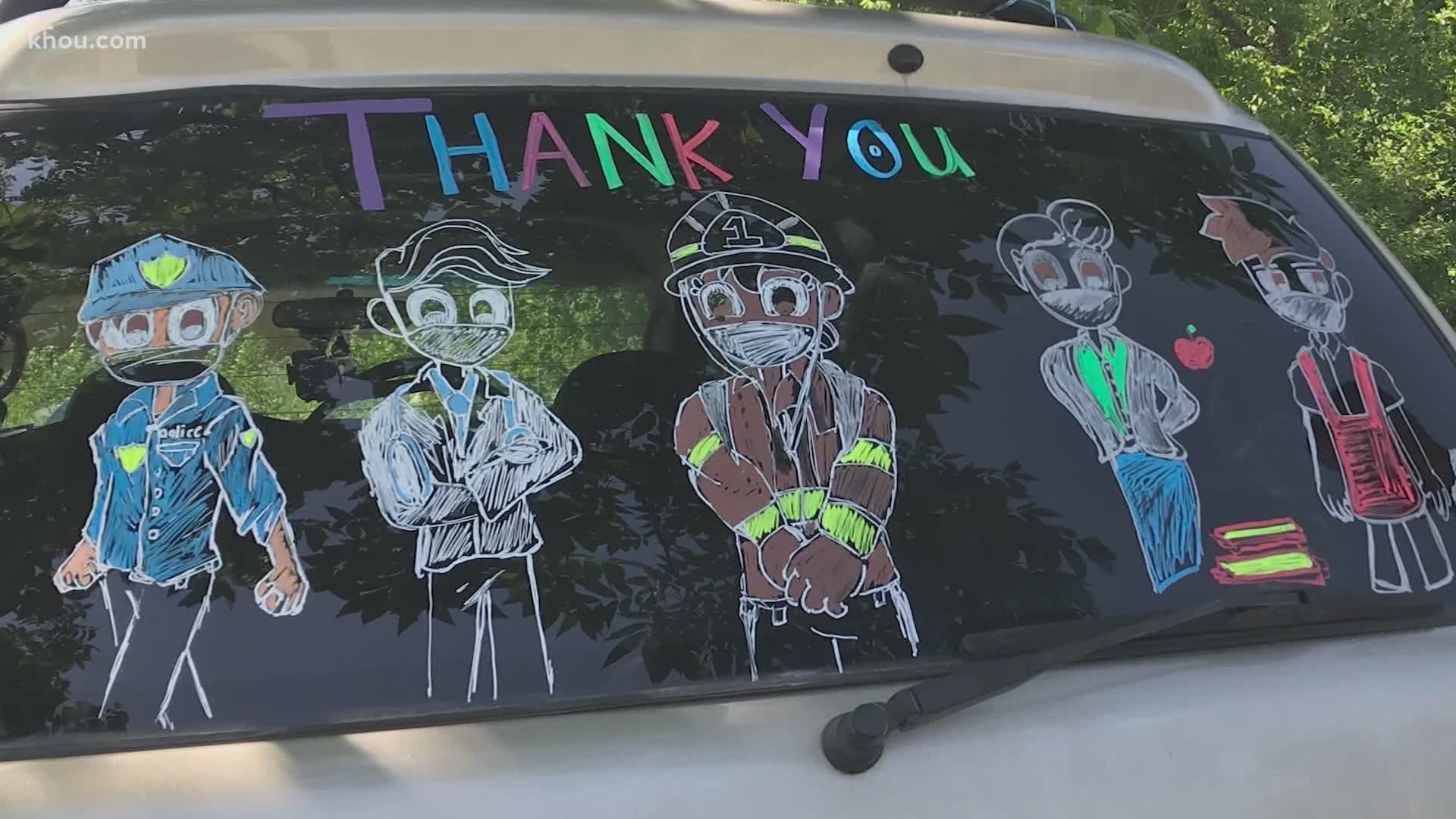 Adrian Dean loves to draw. He can spend hours sketching. He's now drawing on car windows. Neighbors are taking notice and hiring him for jobs.