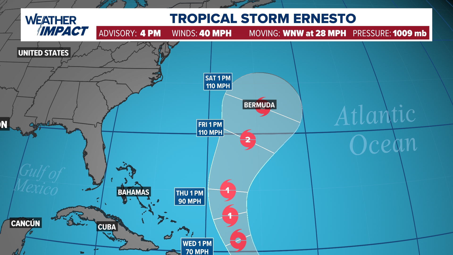 Tropical update: Ernesto forms in the Atlantic | khou.com