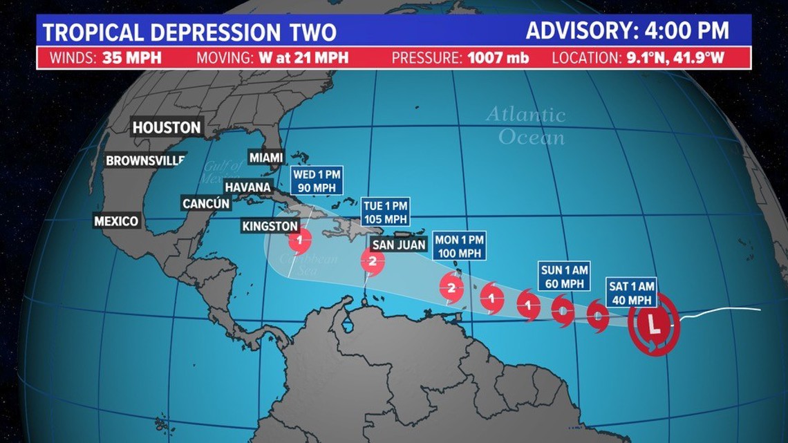 Tropical update: Watching 3 systems with chances of development | khou.com