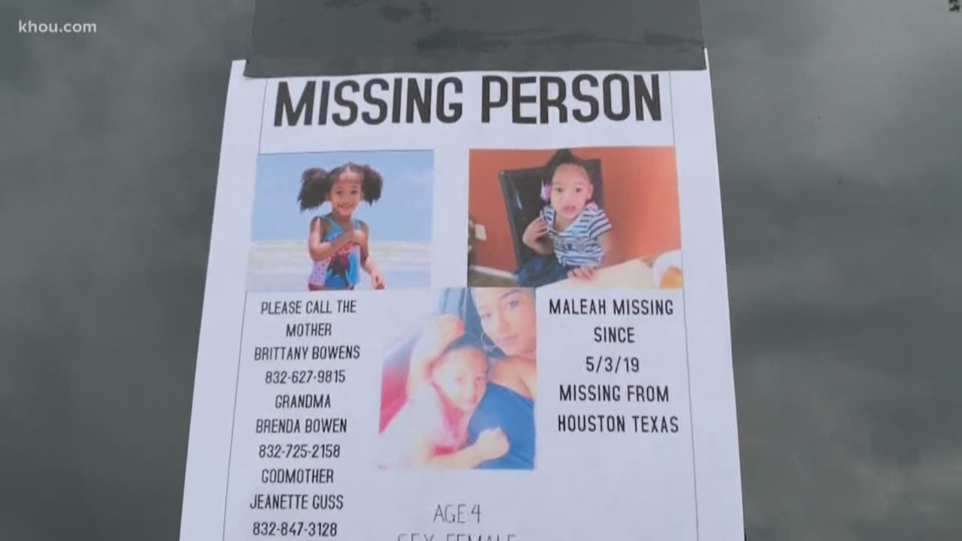 Family and volunteers are passing out flyers in Sugar Land with hopes someone knows something about Maleah Davis' disappearance. Maleah went missing Friday after her stepdad said they were kidnapped by three men. But he and his son were set free.