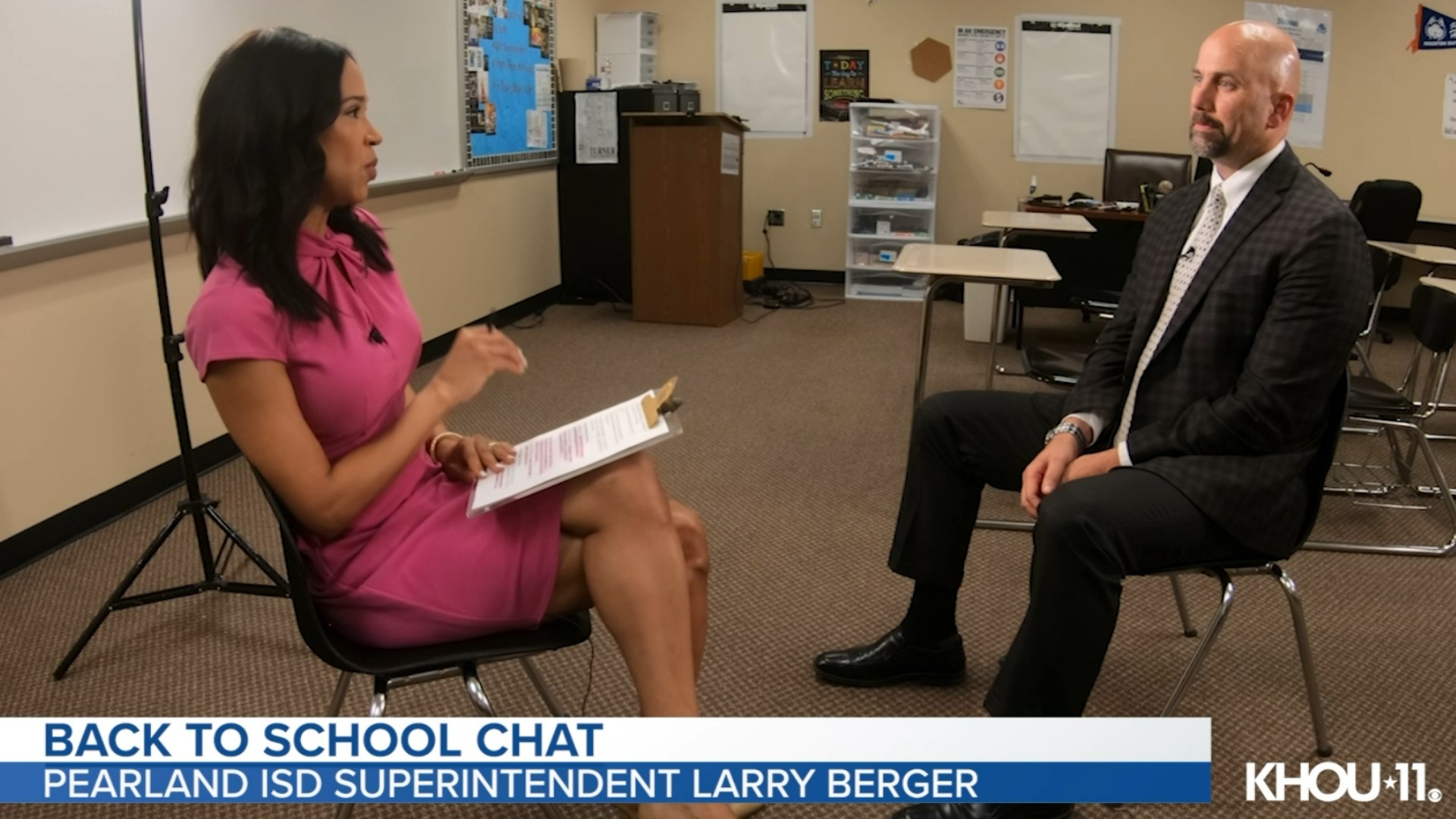 KHOU 11's Mia Gradney sat down with Superintendent Larry Berger with Pearland ISD. He answered questions and concerns you told us about in our survey.