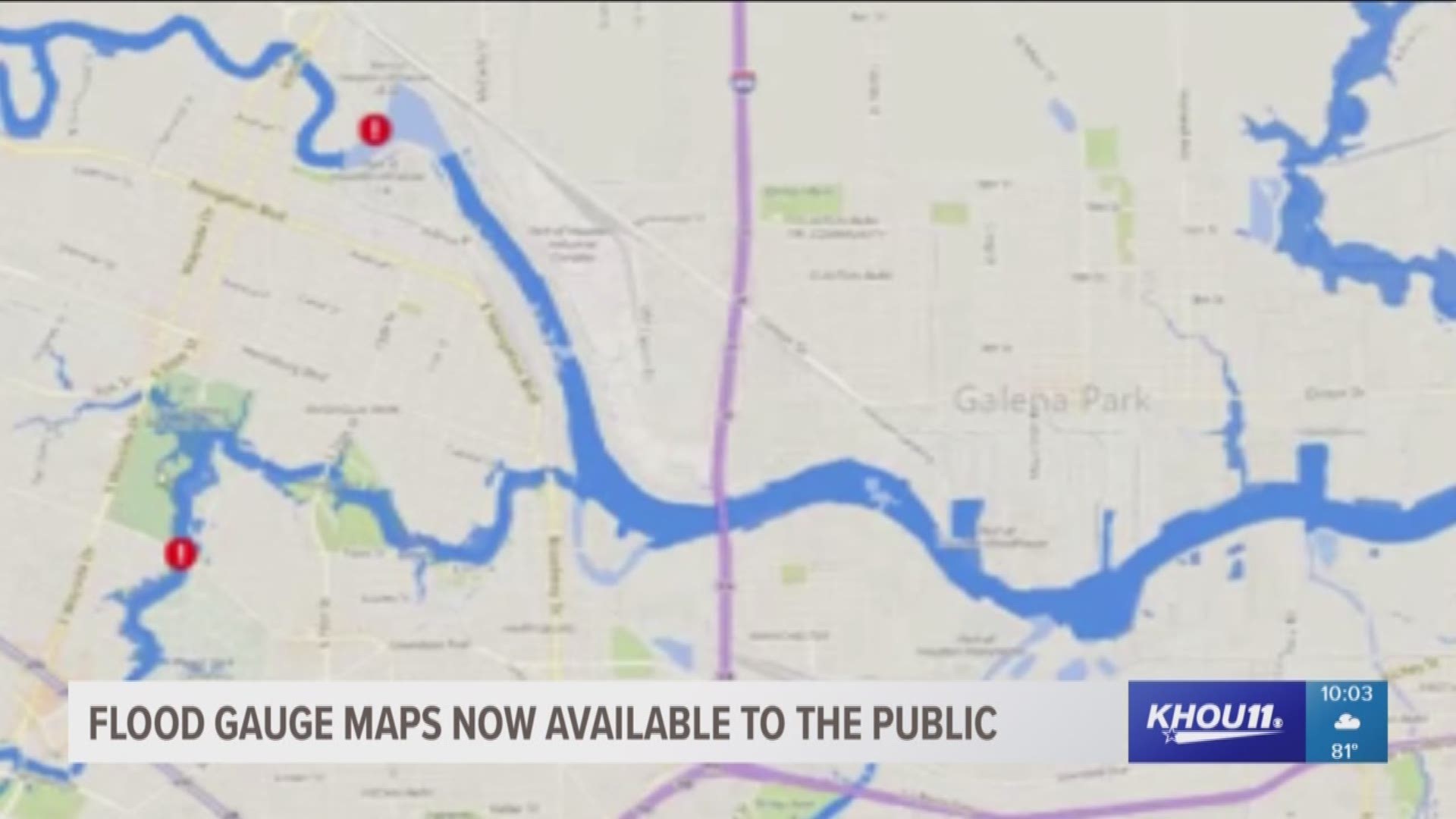 Harris County flood gauge maps now available to the public