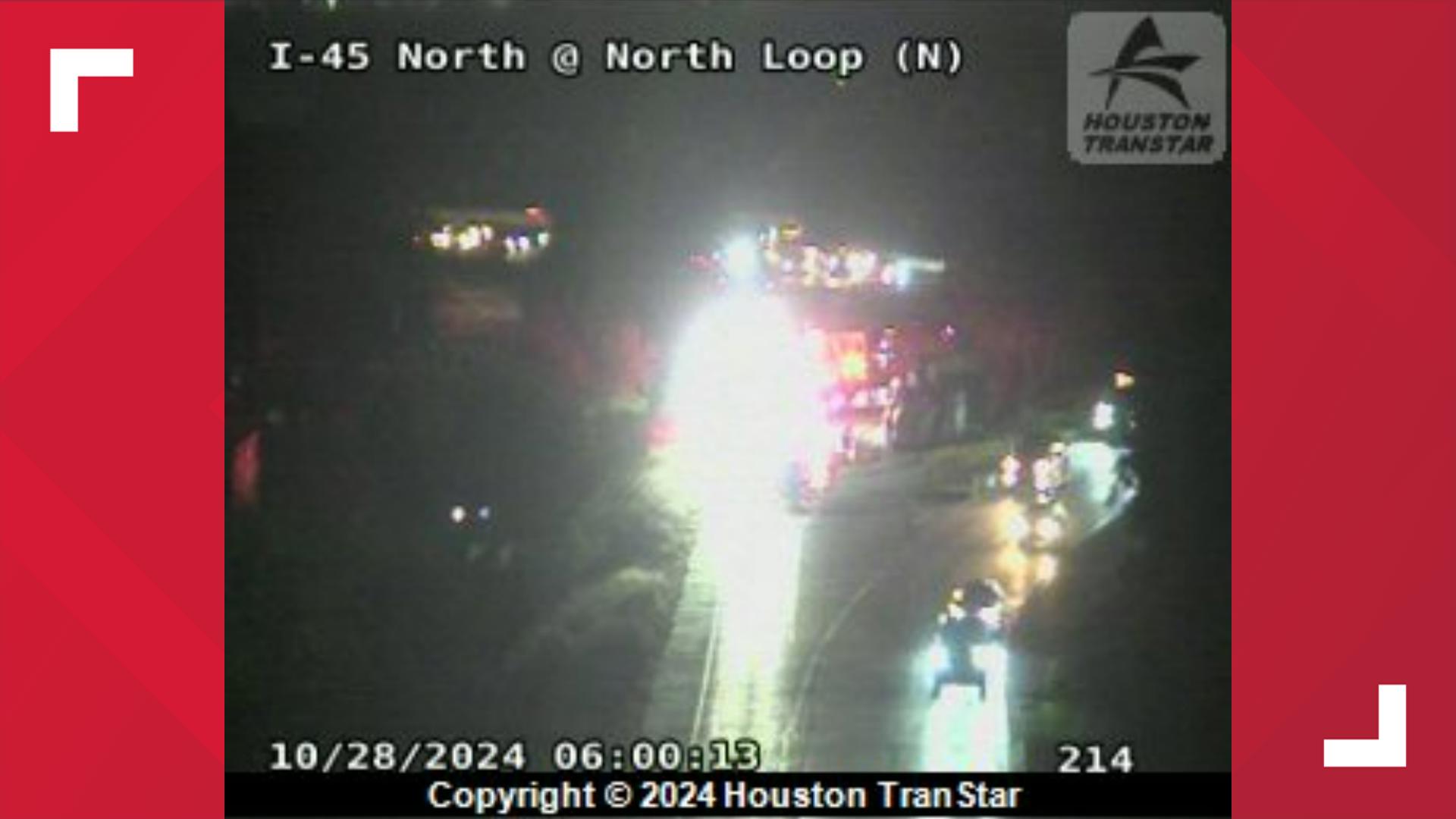 610 North Loop ramp shut down heading west near North Freeway | khou.com