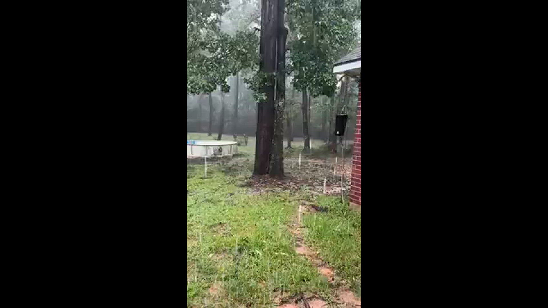 Rain in Magnolia, Texas as Hurricane Beryl moves through Monday morning
Credit: Richard