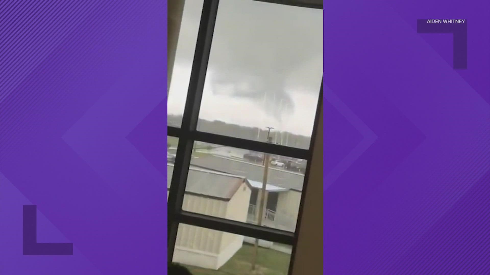 Students and staff at Grand Oaks High School filmed a possible tornado after instruction. Meteorologist Kim Castro breaks down what caused the strong winds.