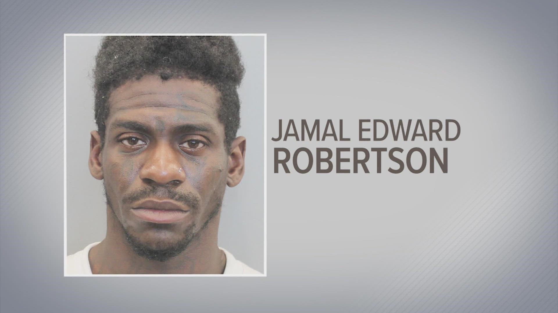 Jamal Edward Robertson is charged with serious bodily injury to a child in the death of a 1-month-old boy whose identity has not been released.