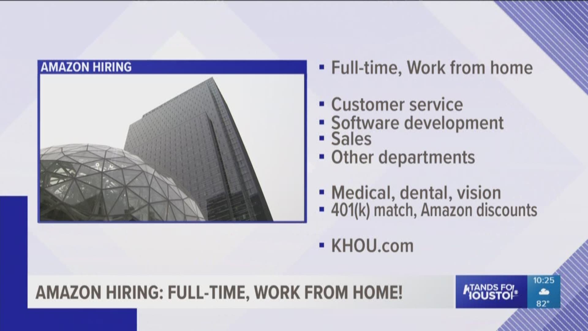 Amazon is looking to fill more than 200 jobs, and most of them are full-time positions.