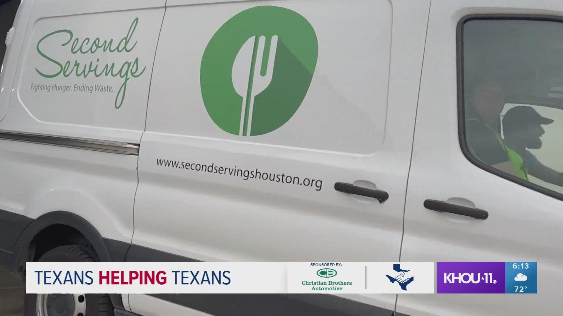 Seconds Servings of Houston, a nonprofit organization, tries to recover as much fresh food as possible from grocery stores and restaurants and give to people in need