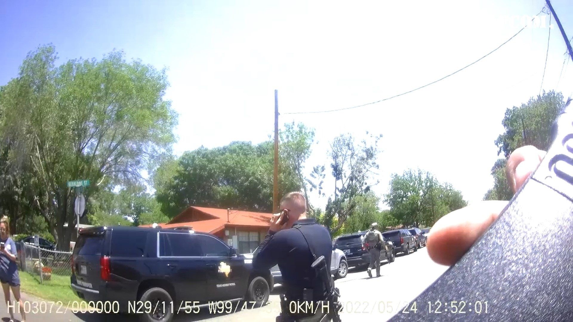 In his bodycam footage, Martinez is mostly seen directing traffic around the perimeter of the shooting scene.