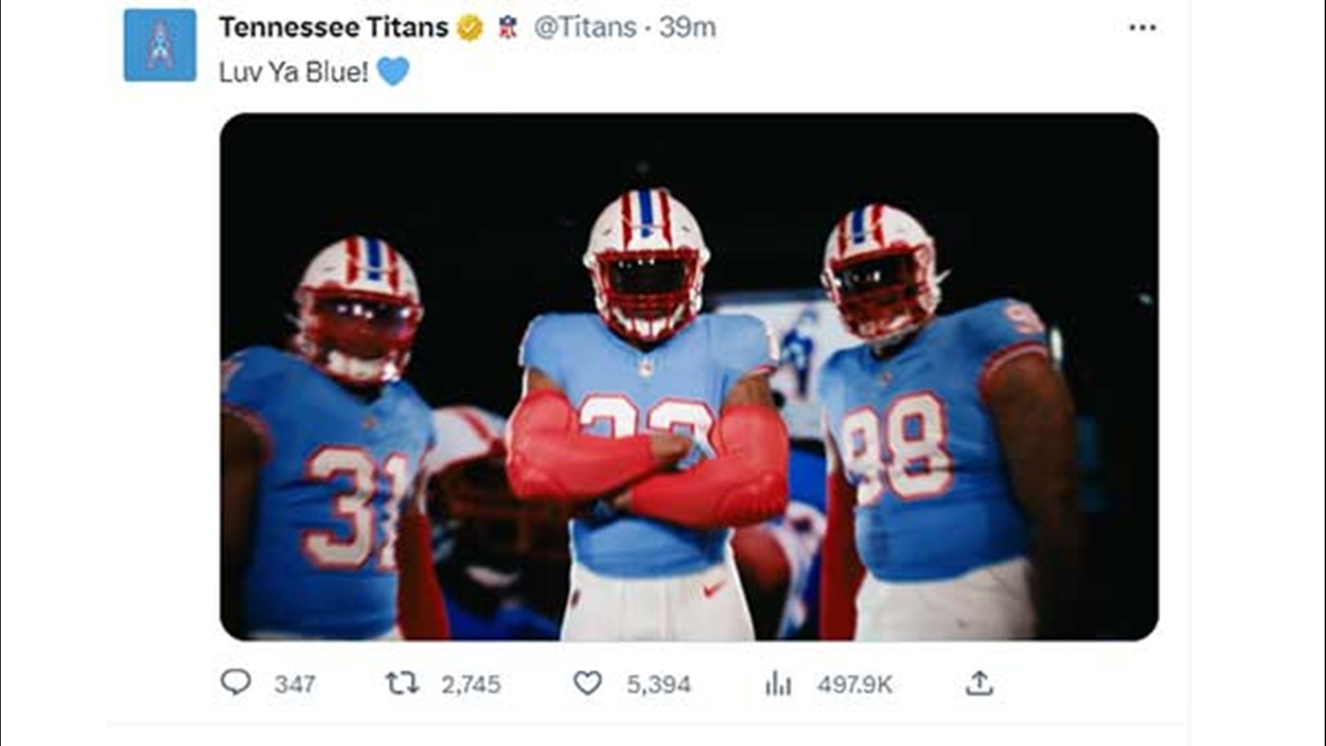 Tennessee Titans throwback Houston Oilers uniforms revealed