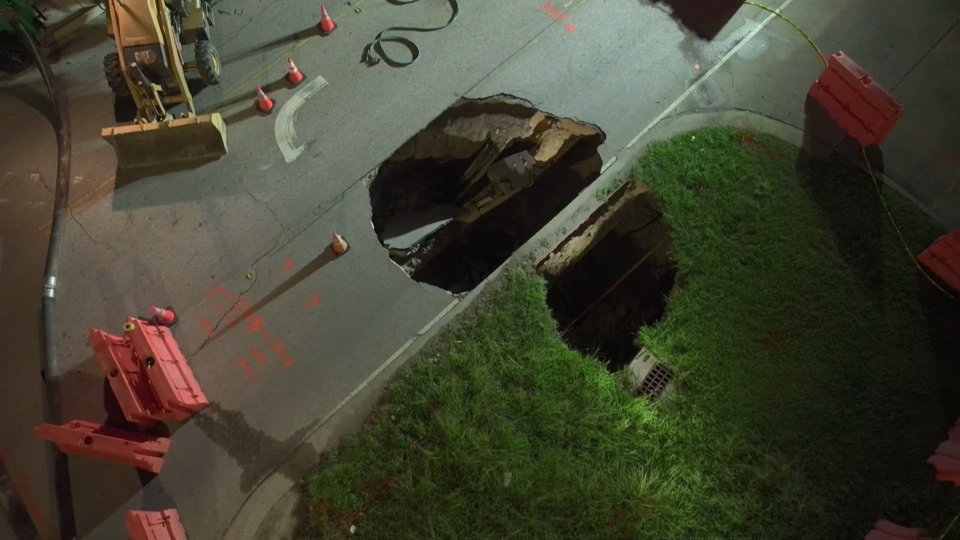 It's unknown when the hole will be fixed on Fondren at Woodway Drive. Traffic is being detoured.
